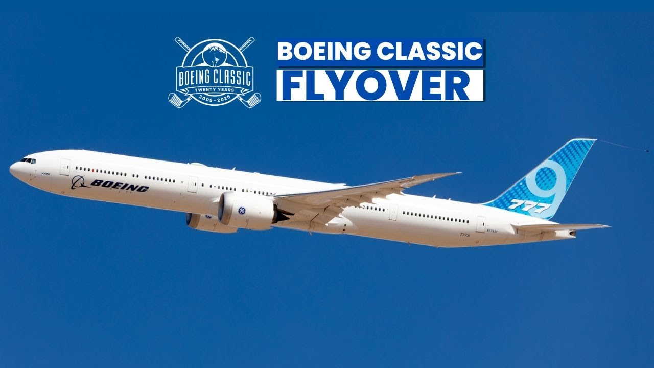 Spectacular 777X Flyover At The Boeing Classic 2025