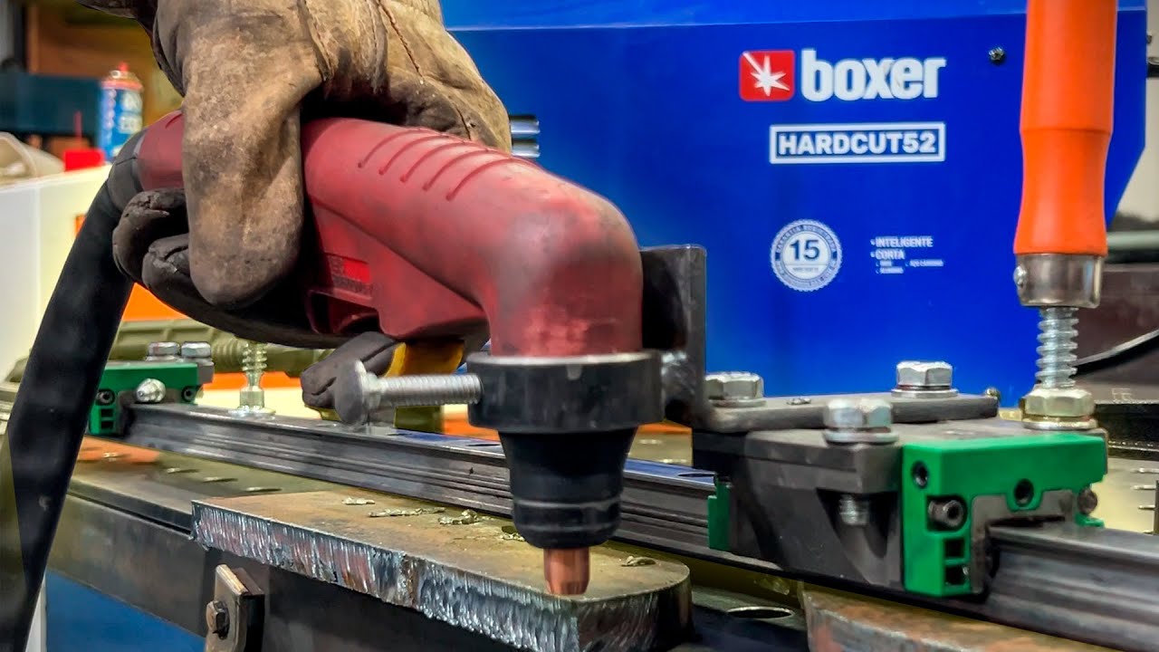 R&Eacute;GUA de CORTE PARALELO para m&aacute;quina de corte plasma, o corte FICA QUASE CNC incr&iacute;vel