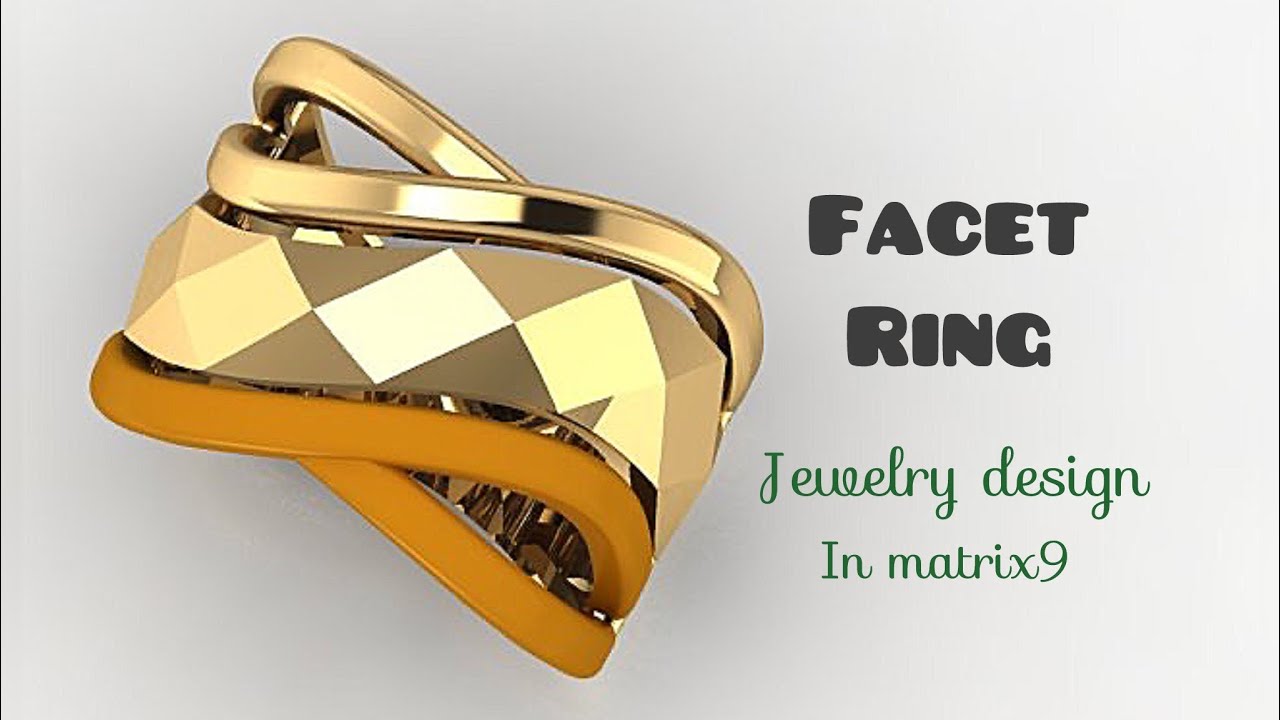 3D jewelry design _ 3D tutorial #38 : How to make a facet ring | مدلسازي انگشتر فست 