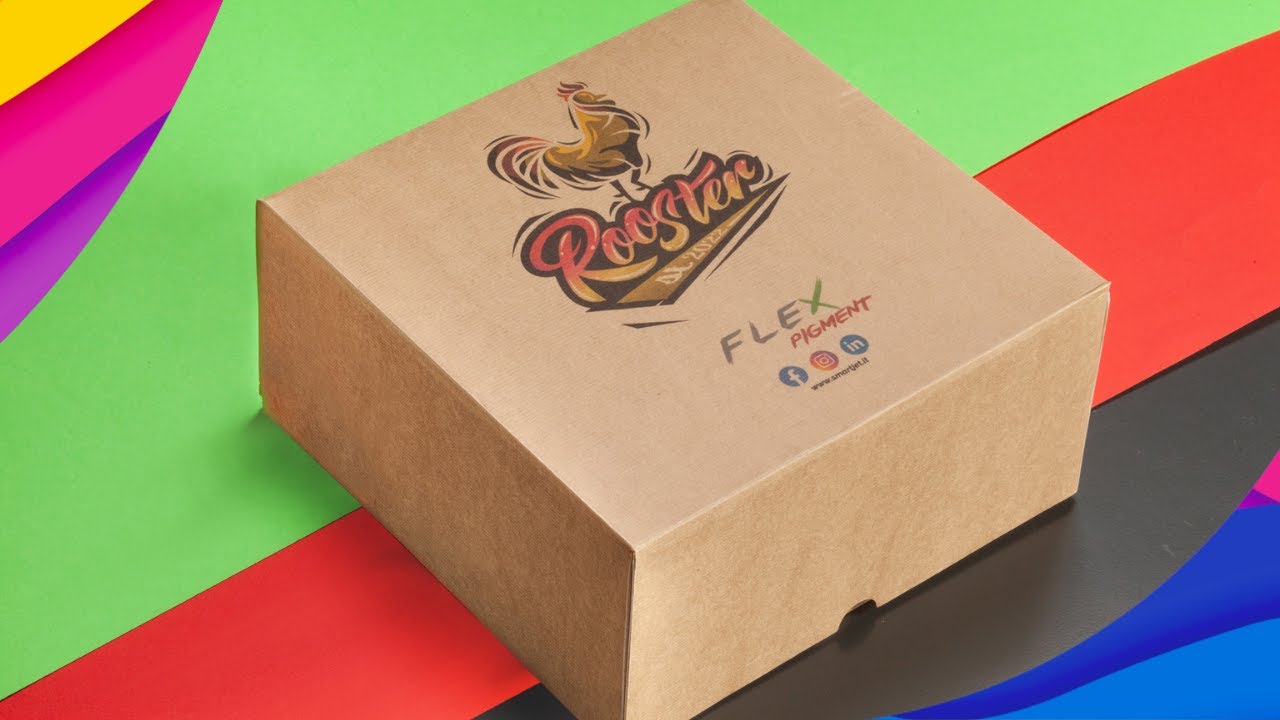 FLEX ULTRA: Stampa su Lunch Box in cartoncino avana