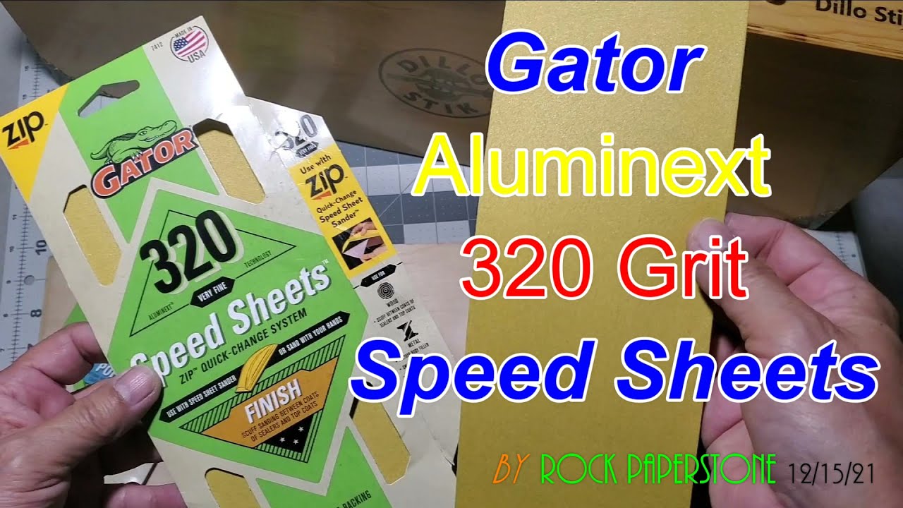 Gator 3-2/3 in. x 9 in. 320 Grit Hook and Loop Premium Multi-Surface 1/3 Sanding Sheets (5-Pack)