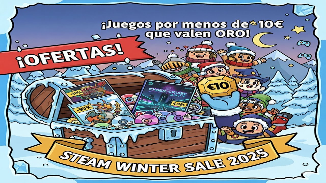 REBAJAS DE INVIERNO STEAM 2025: ¡Juegos por menos de 10€ que valen ORO! 💎