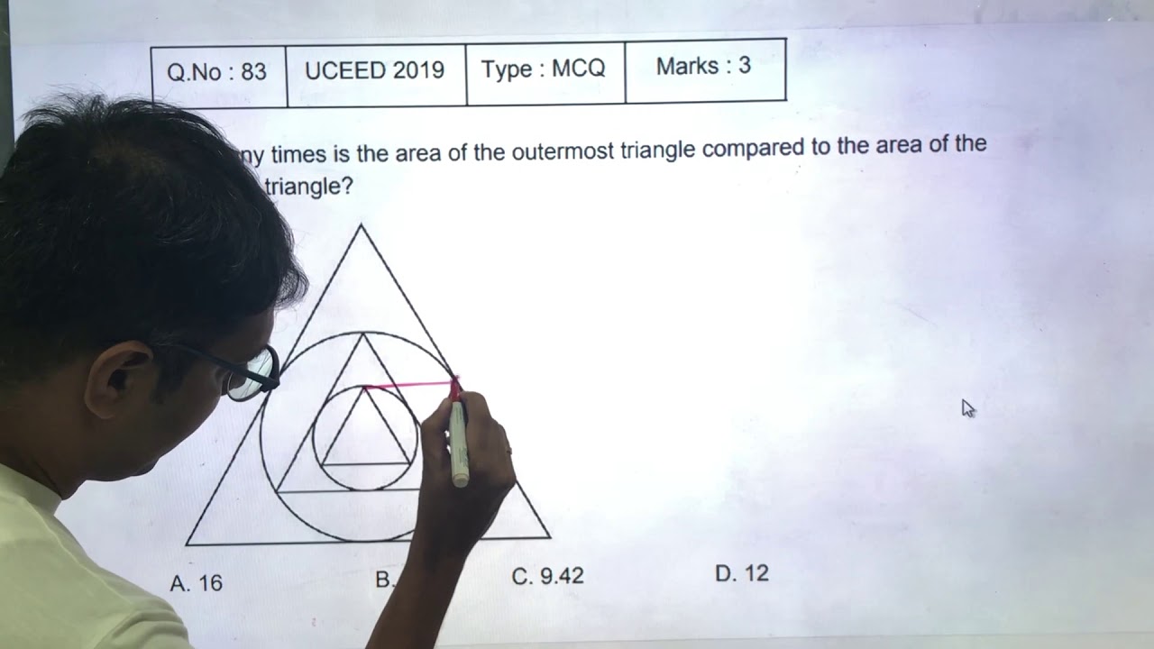 UCEED 2019 Solved Paper - Solution for Question No. 83