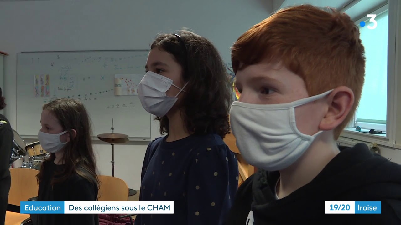 Des élèves sous le 