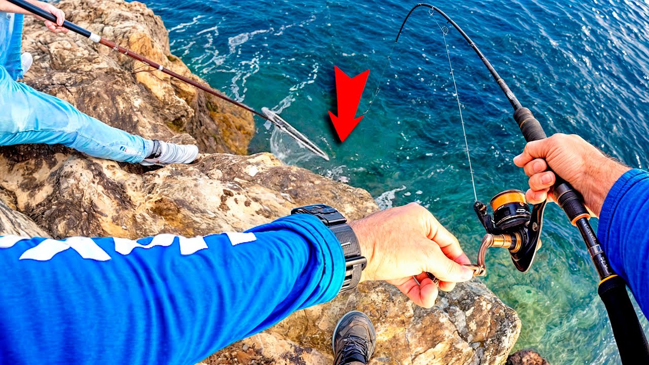 ¡A por las BESTIAS del CANTIL! PESCA en ACANTILADO con SARDINAS y CALAMARES ENTEROS [Heavy Natural]