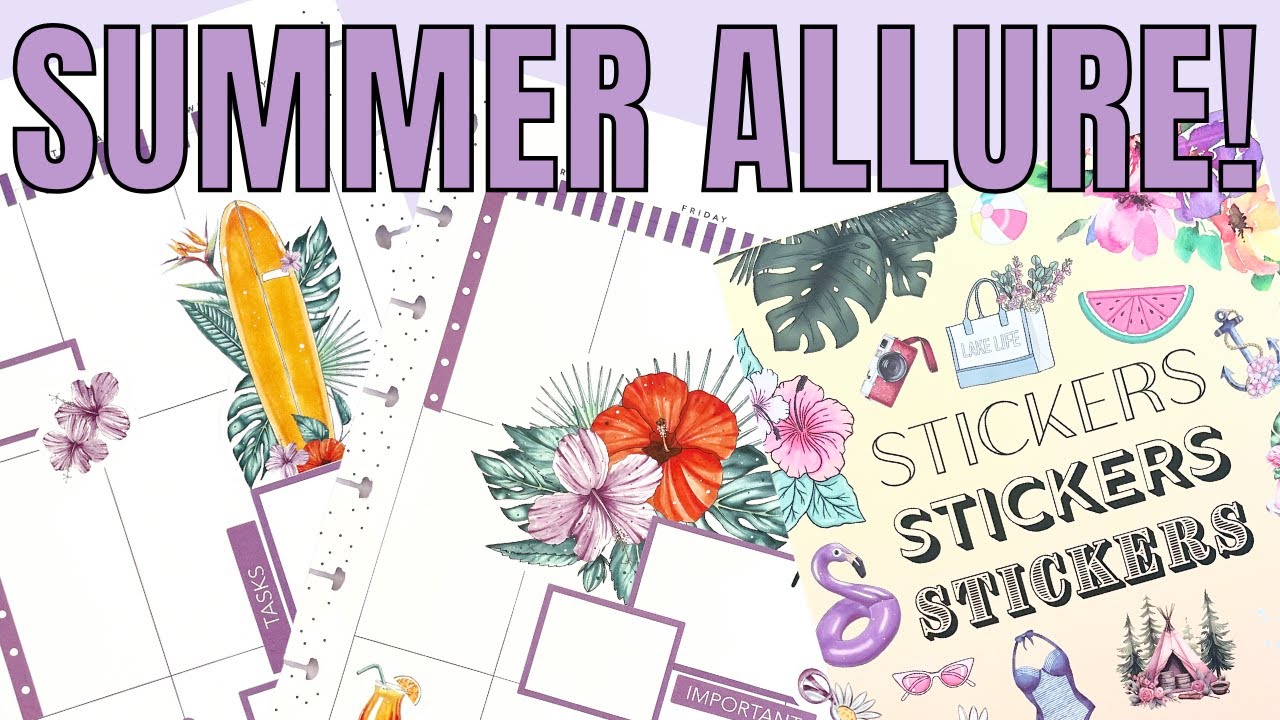 Summer Allure Flip Through & Plan With Me | New Live Love Posh Sticker Book