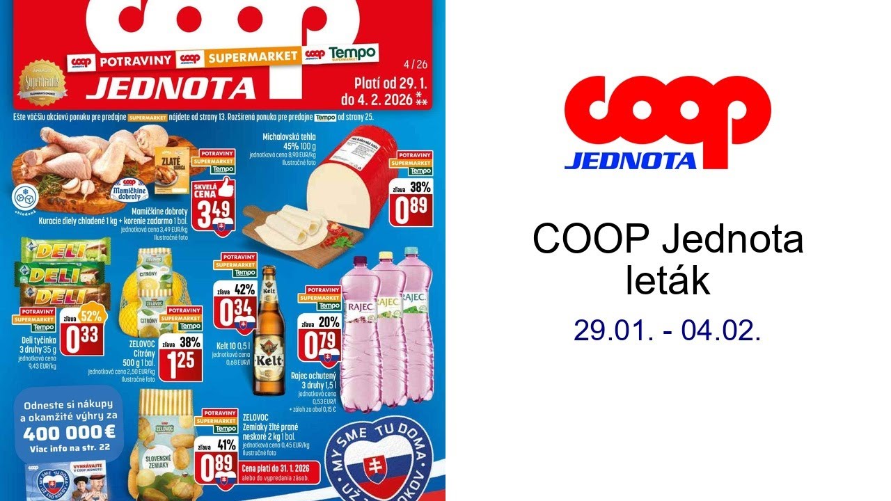 COOP Jednota leták 29.01. - 04.02.