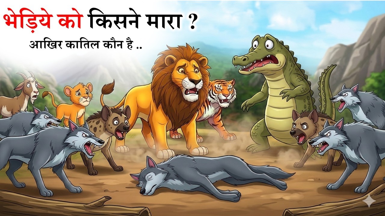 भेड़िये को किसने मारा? 😱 | आखिर कातिल कौन? Jungle Story in Hindi | Hindi Kahani
