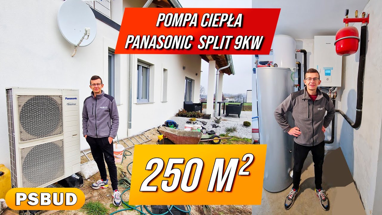 Ogrzewanie domu powietrzną pompą Panasonic 9kW Tcap