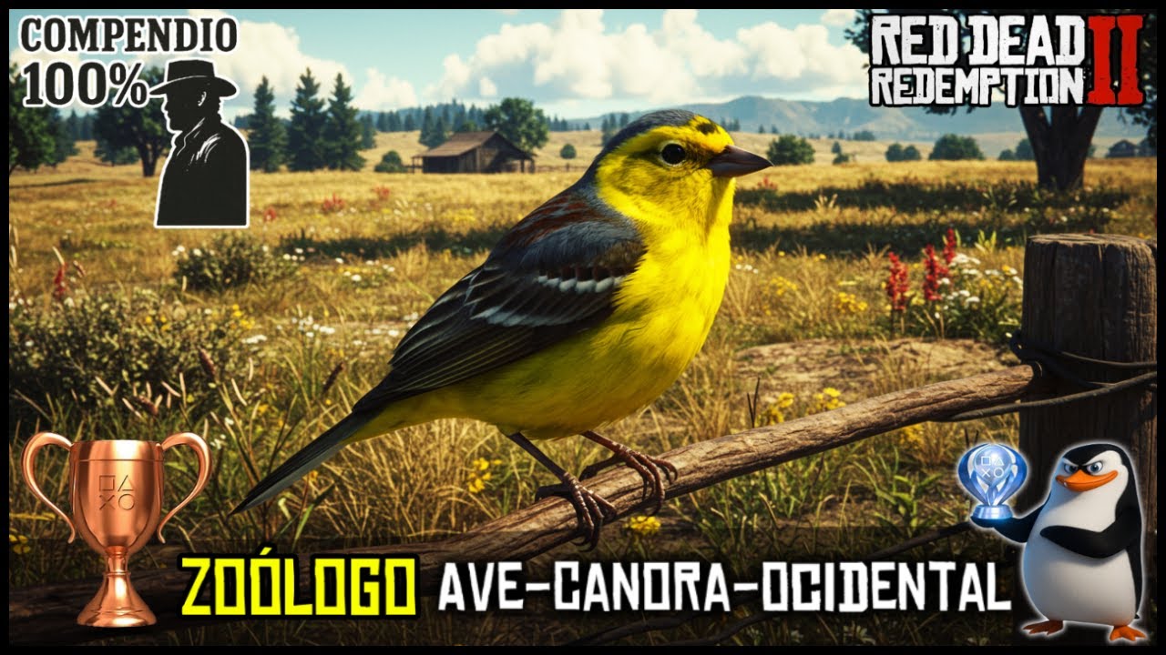 Red Dead Redemption 2: Ave Canora Ocidental + Comp&ecirc;ndio 100% | Trof&eacute;u Zo&oacute;logo