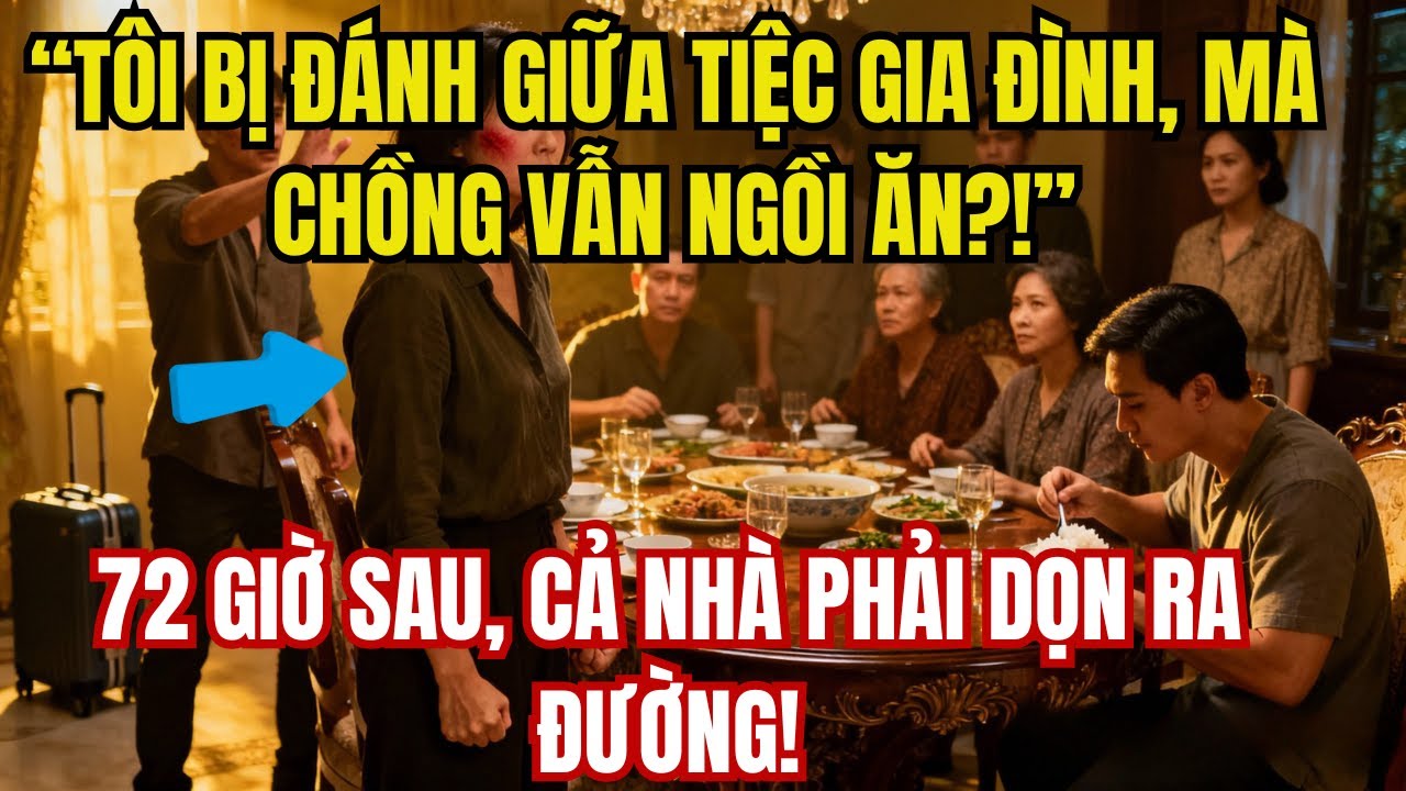 Tôi Bị Đánh Giữa Tiệc Gia Đình,Chồng Vẫn Ngồi Ăn, 72 Giờ Sau Cả Nhà Phải Dọn Ra Đường