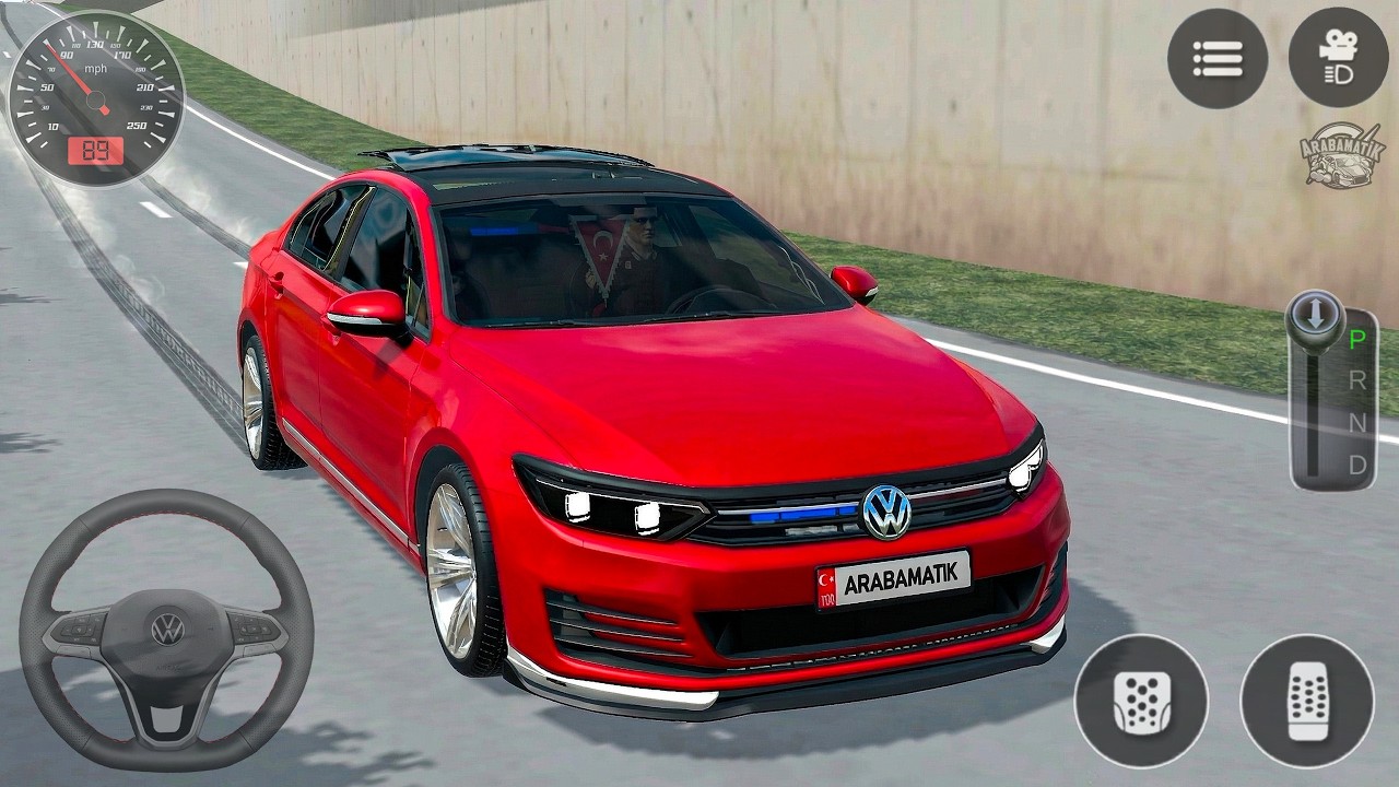 Modifiyeli Kırmızı Passat S&uuml;r&uuml;ş Sim&uuml;lat&ouml;r Oyunu - Pasat City Araba Oyunu - Android GamePlay