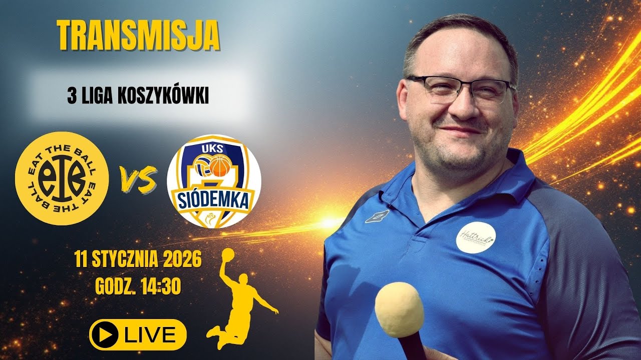 Eat The Ball Łódź - UKS Siódemka Kutno - 3 liga koszykówki - 13 kolejka - na żywo