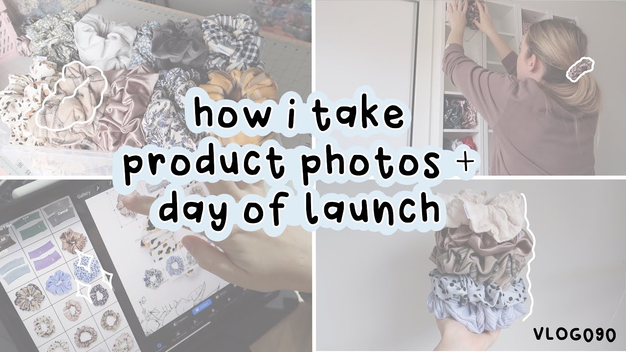 how i take product pictures and edit them for my shopify store - what i do for a scrunchie launch