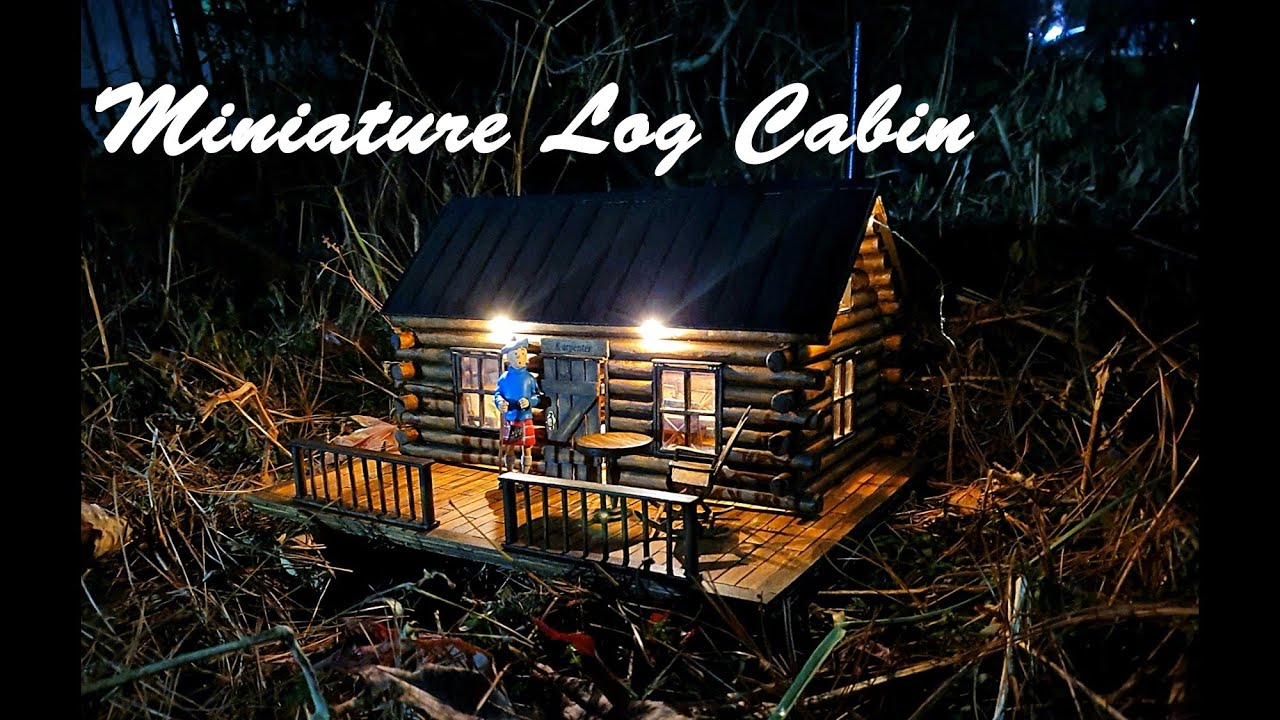 Making Miniature Log Cabin House(full build) / 미니어처 통나무집 만들기 DIY