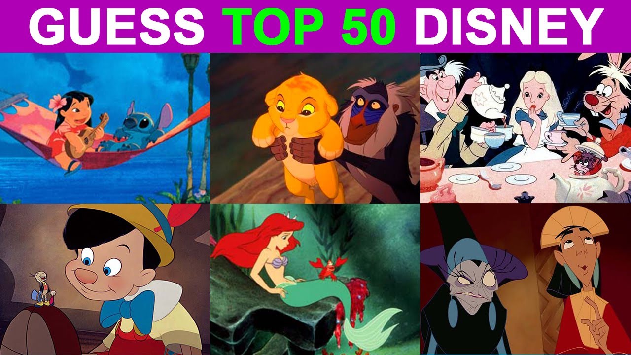 UNREAL! Can You Guess TOP 50 Disney Movies EVER!? From 1930's to our days