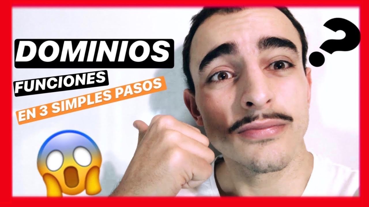 Como hacer DOMINIOS de FUNCIONES - 3 SIMPLES PASOS ✅ - NO ENTIENDO NADA