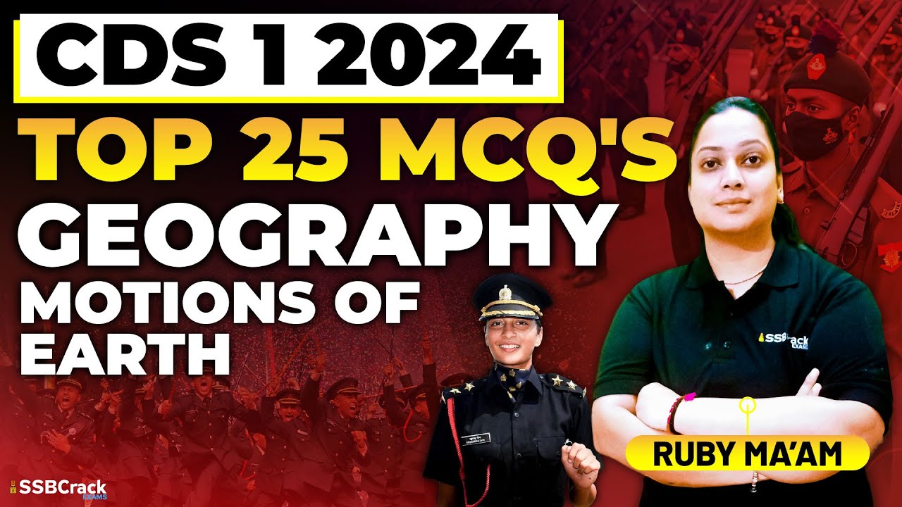 Top 25 MCQ's Motions Of Earth | Geography | UPSC | CDS | NDA