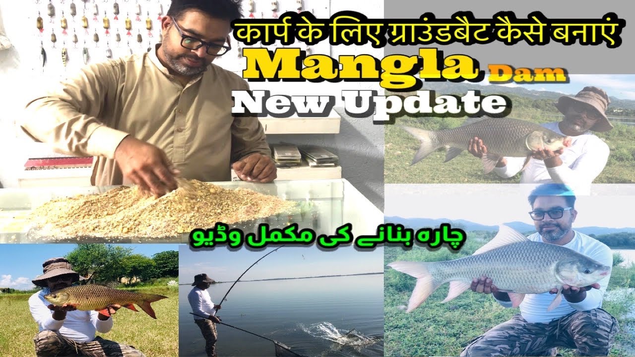 How to make Groundbait for Carp | چارہ بنانے کی مکمل وڈیو اور شکار | Mangla Dam Fishing 2025 | ADIL