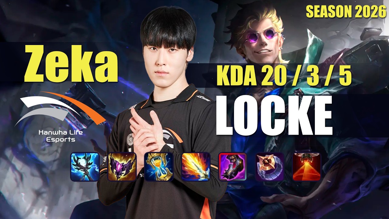 HLE Zeka LOCKE vs YONE Mid - Patch 26.15 KR Ranked | lolrec