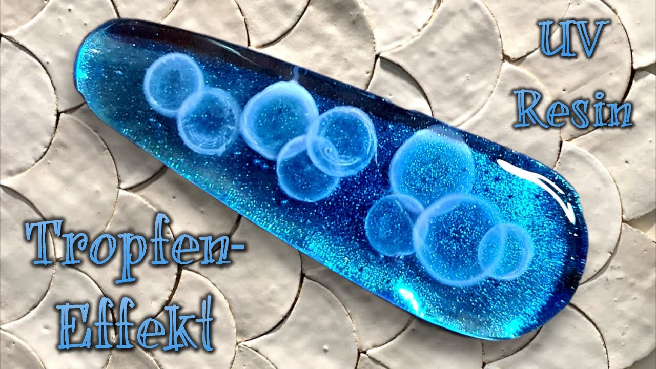 Wassertropfen-Effekt in UV Resin 💦 Water drop effect in uv resin 💦