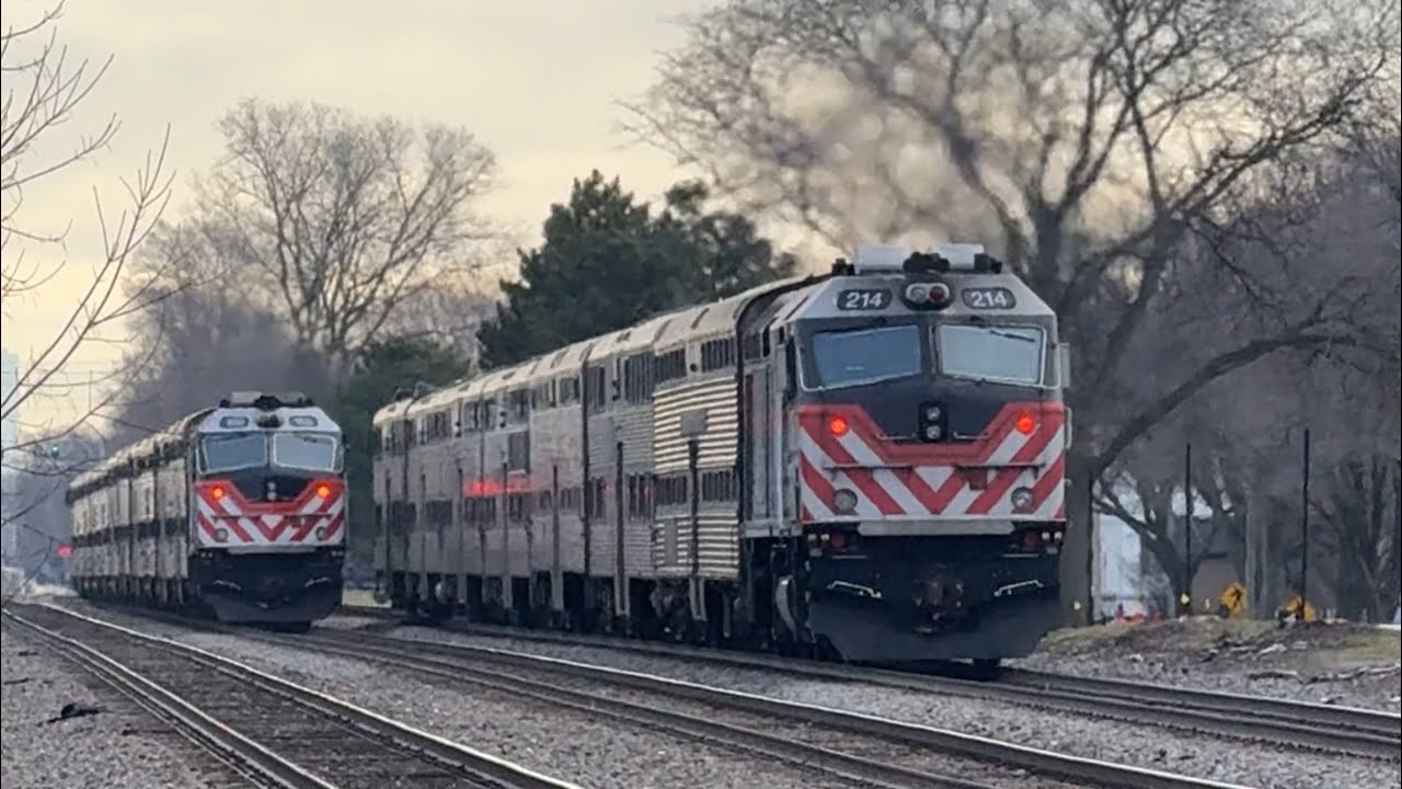 The Complete Metra Morning Rush Hour At Western Springs On March 7, 2024