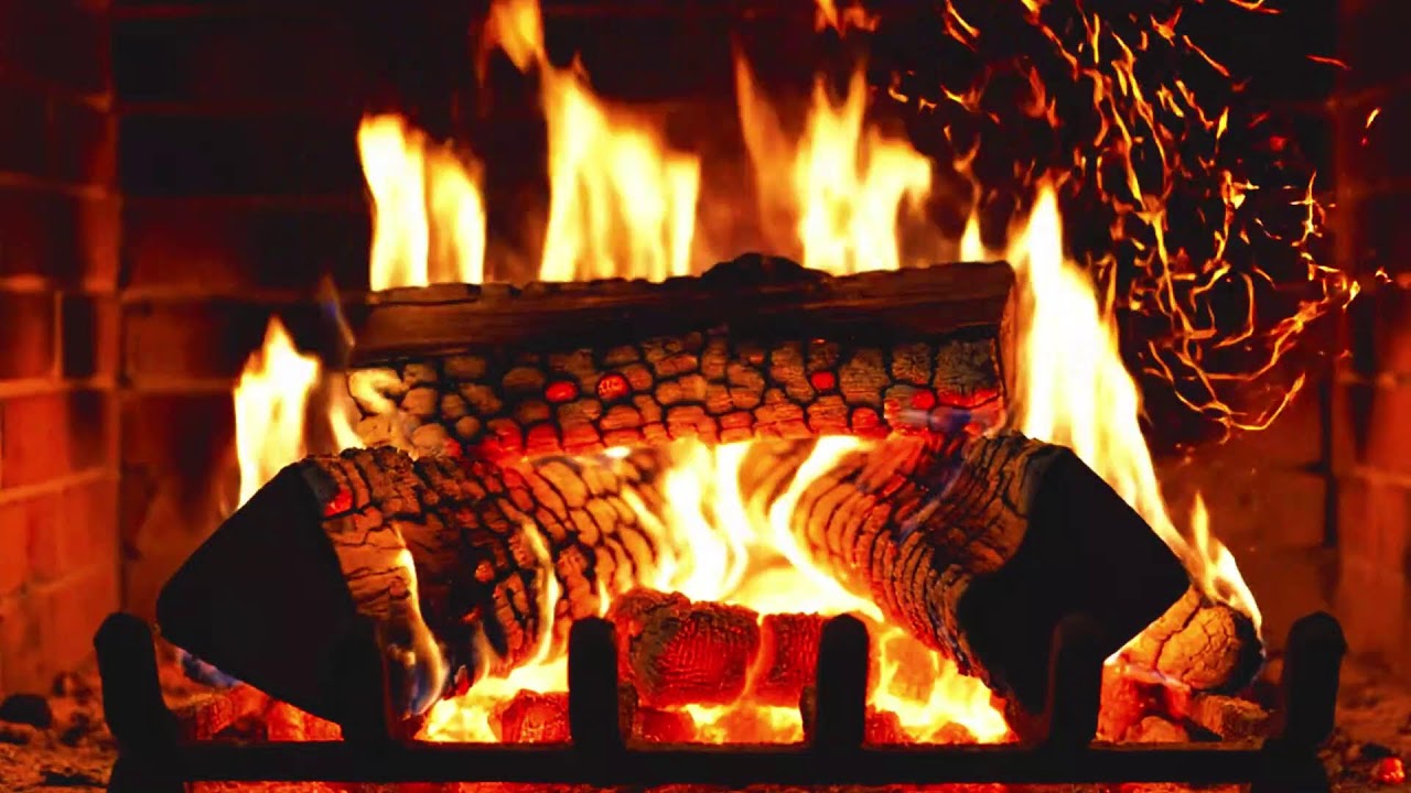 🔥Night Fireplace Ambience 🌙 Warm Fire Sounds for Calm & Relaxation