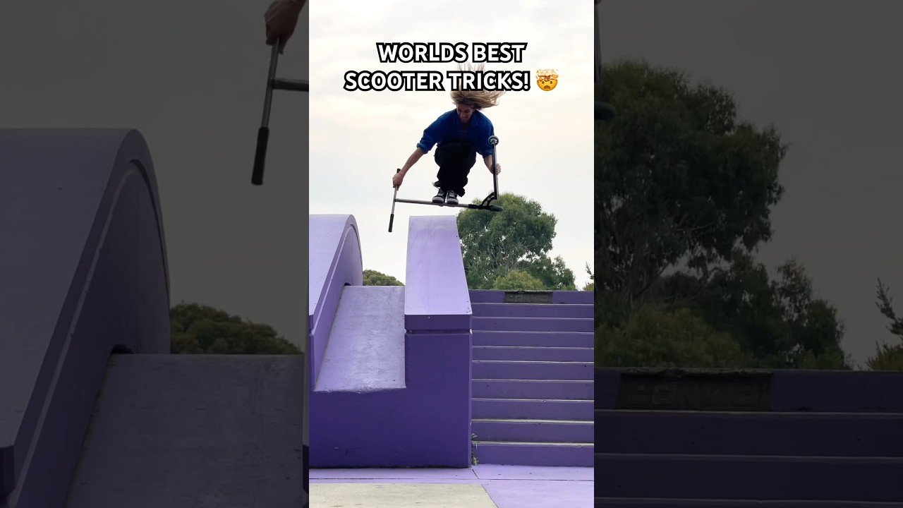 Worlds Best Scooter Tricks Pt.1 💚🛴 #shorts #shortvideo #scooter #professional #gopro #stunt