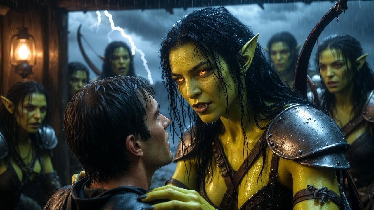 Orc Females Escape the Tempest into a Human’s Shack — One Snarled: “He Is Mine!”