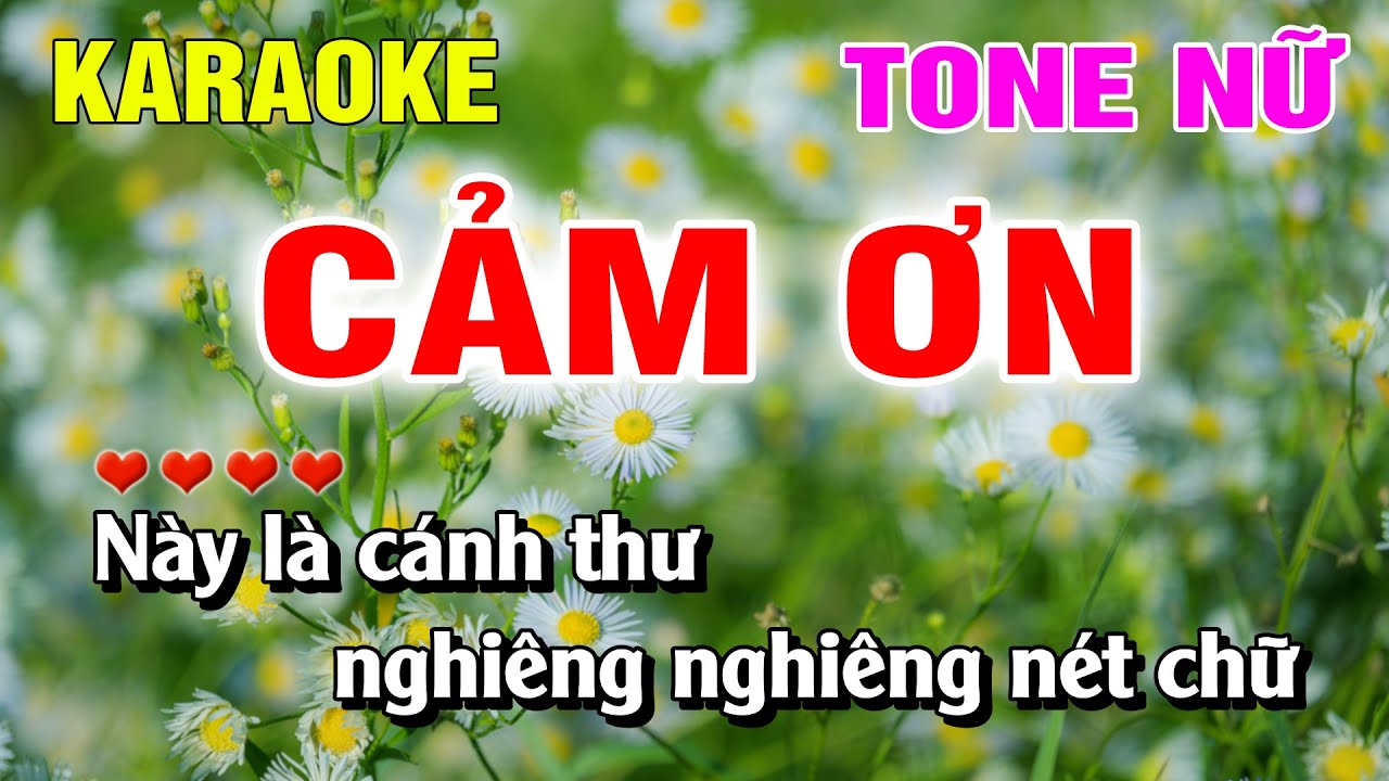 Cảm Ơn Karaoke Tone Nữ Nhạc Sống Dễ Hát | Nguyễn Linh