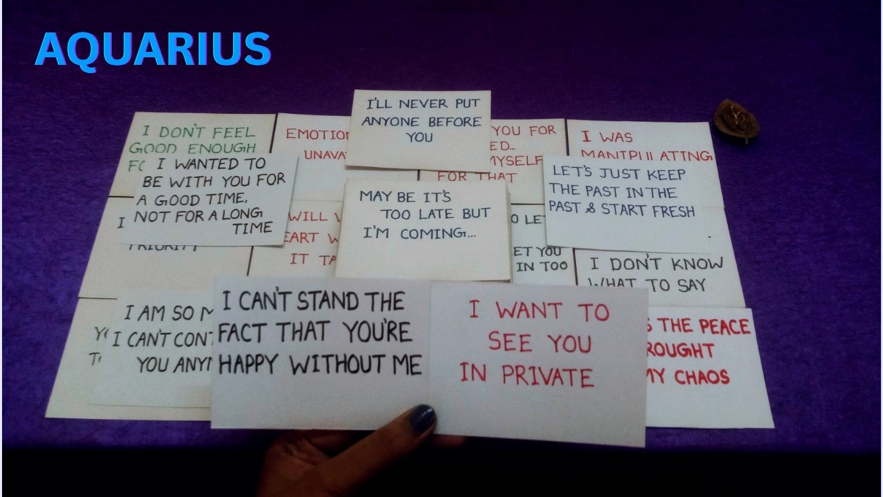 AQUARIUS♒KEPT U AS AN OPTION💔NOW COMING🔙 WITH A CONFESSION OF LOVE♥️WANTS 2 SEE U IN PRIVATE👩‍❤️‍💋‍👨