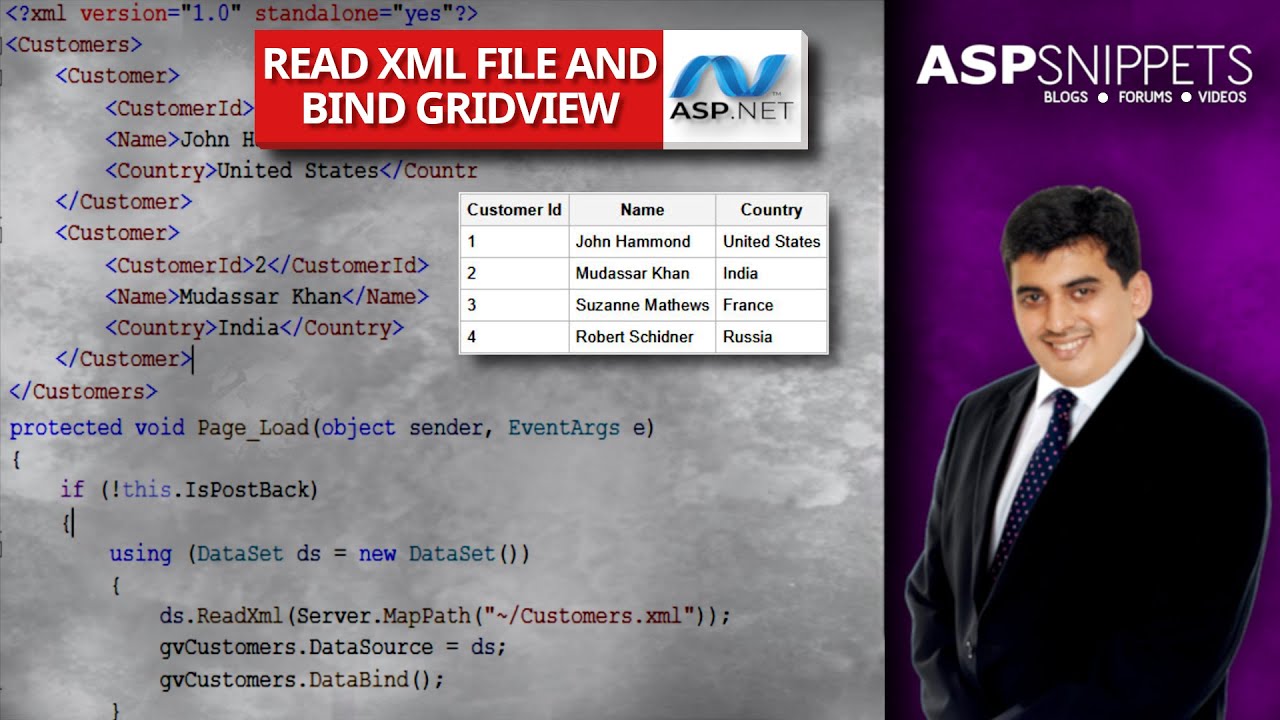 Read XML File and bind GridView in ASP.Net