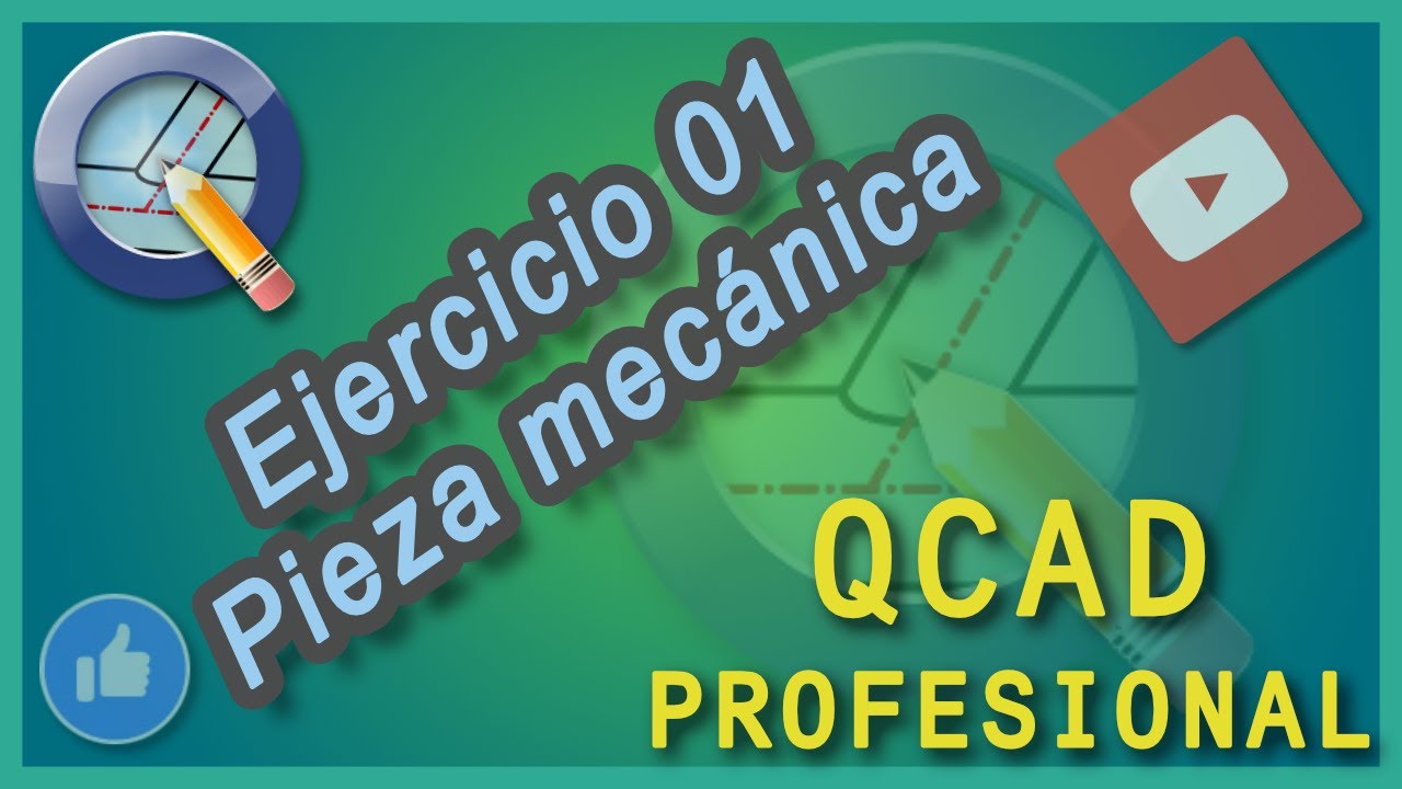 Dibujo de pieza mecánica con QCAD