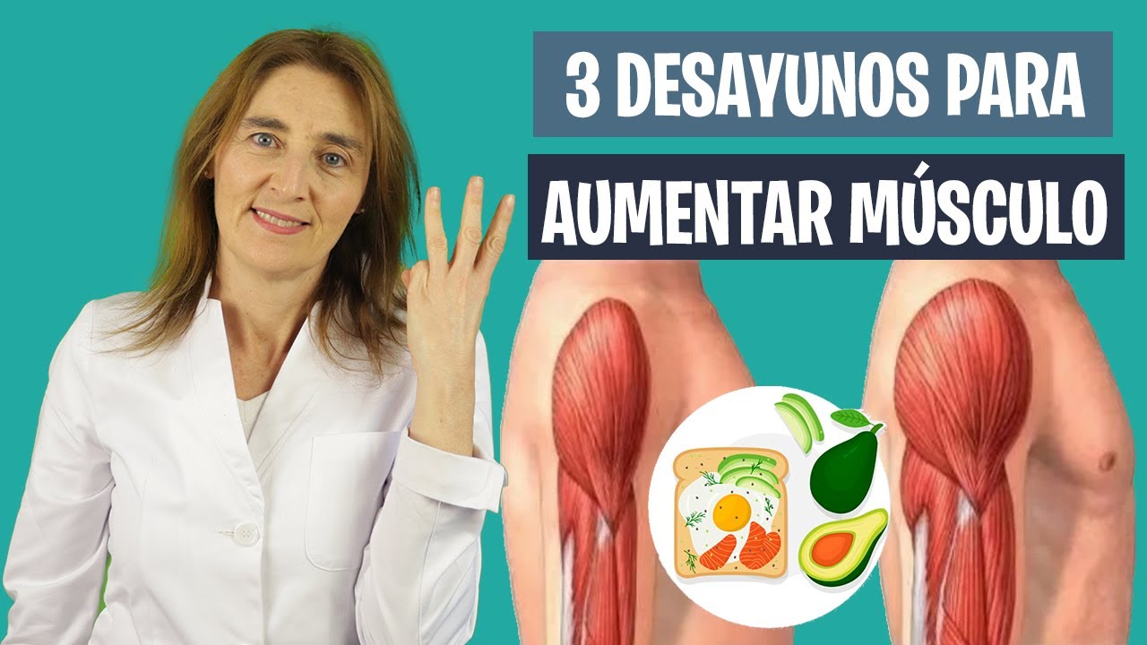 3 DESAYUNOS saludables para AUMENTAR MASA MUSCULAR | Desayuno y masa muscular | Nutrición deportiva