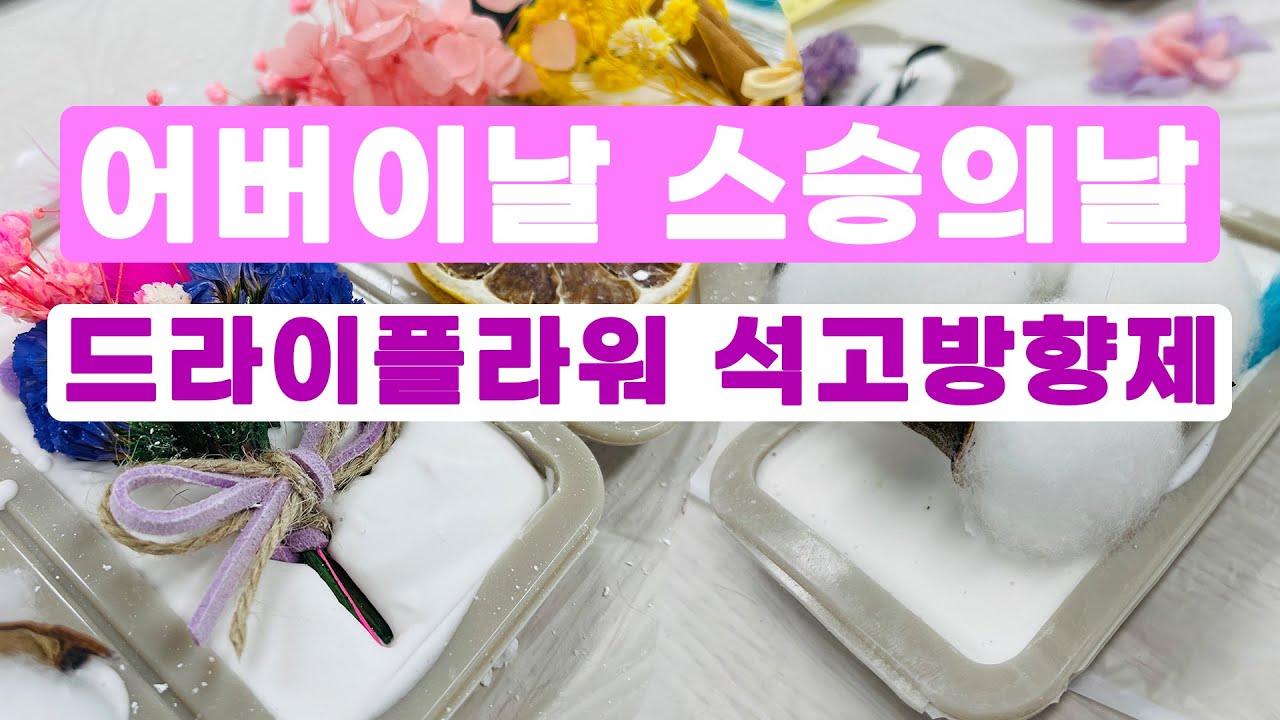 🎀5월 가정의달 기념 드라이플라워 석고방향제 만들어봤다🌺