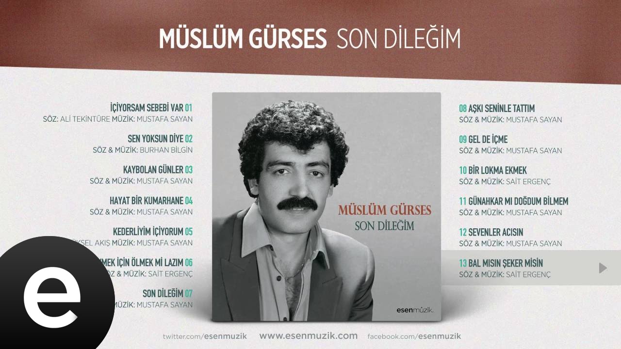 Bal Mısın Şeker Misin (Müslüm Gürses) Official Audio #balmısınşekermisin #müslümgürses - Esen Müzik