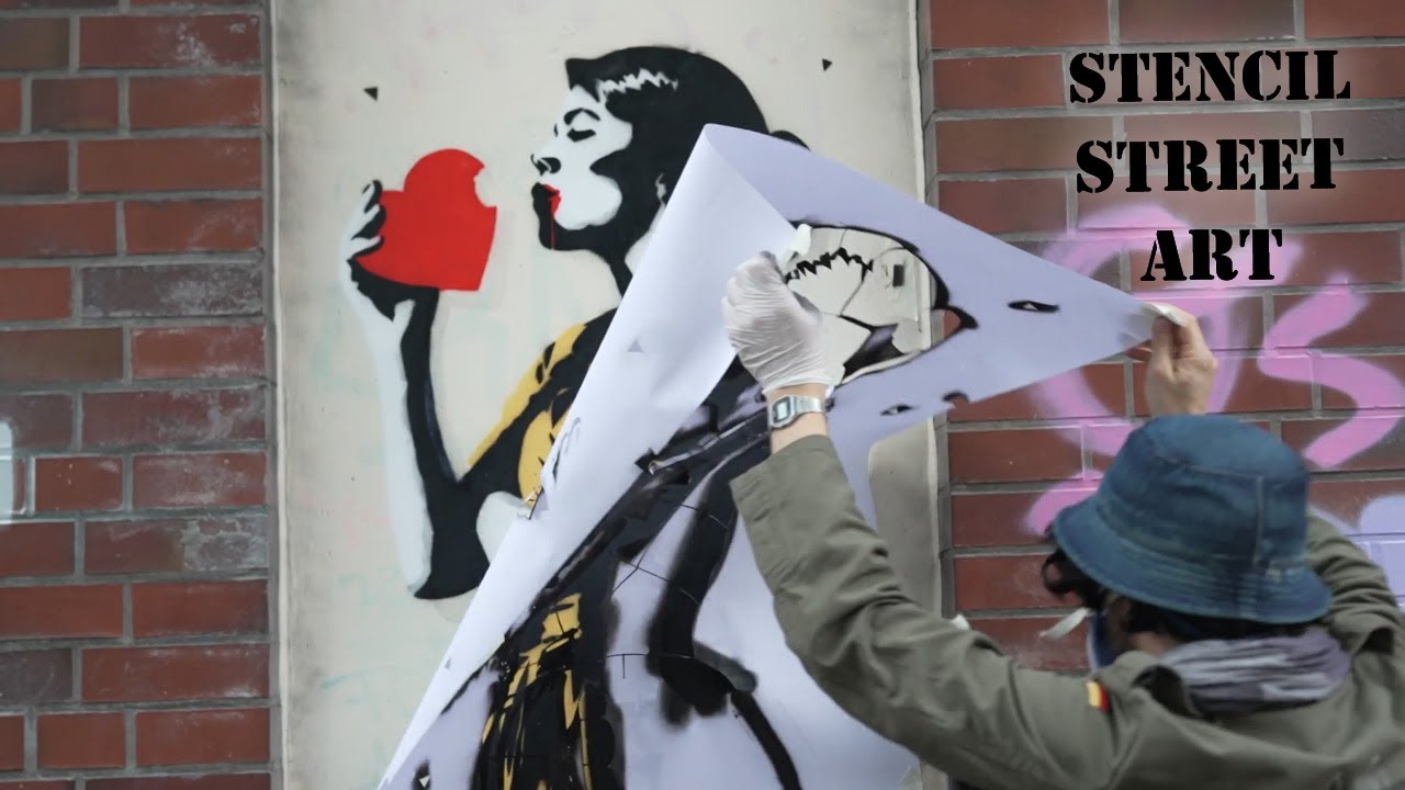 Street Art In Hamburg - Stencil Painting 