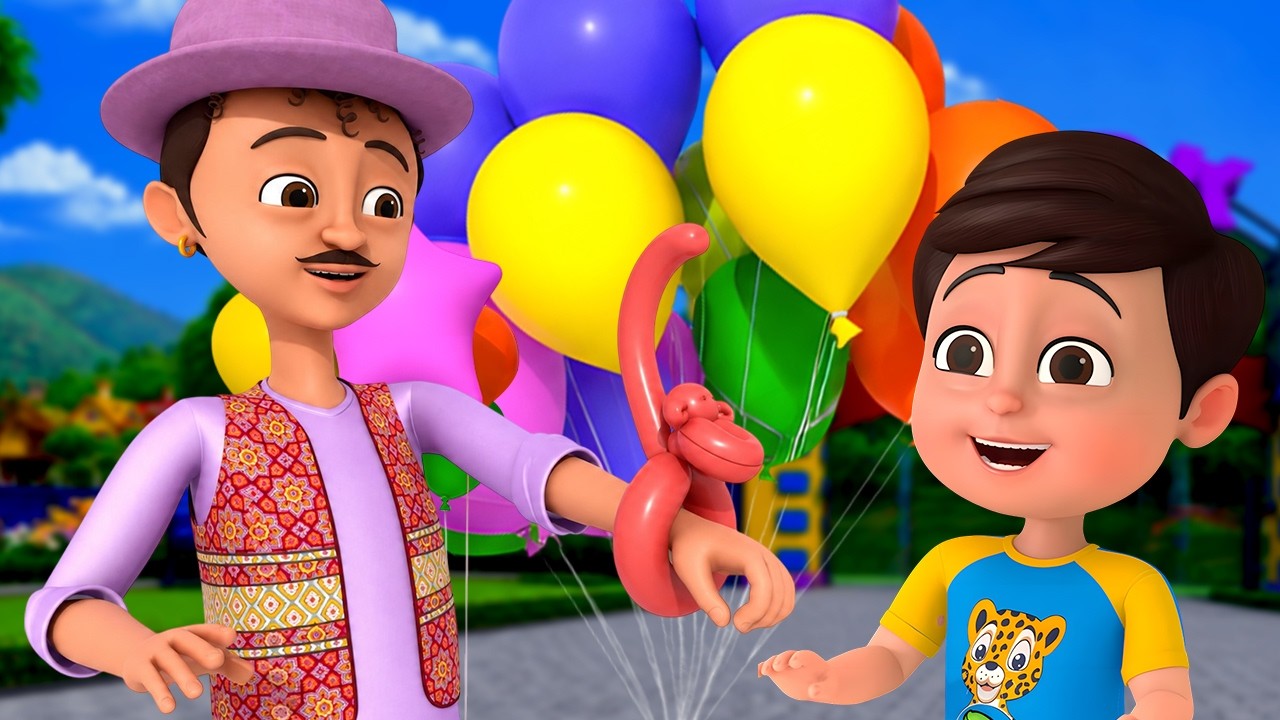 गुब्बारे वाला | Gubbare Wala + 8 More Kids Hindi Rhymes | Happy Hop
