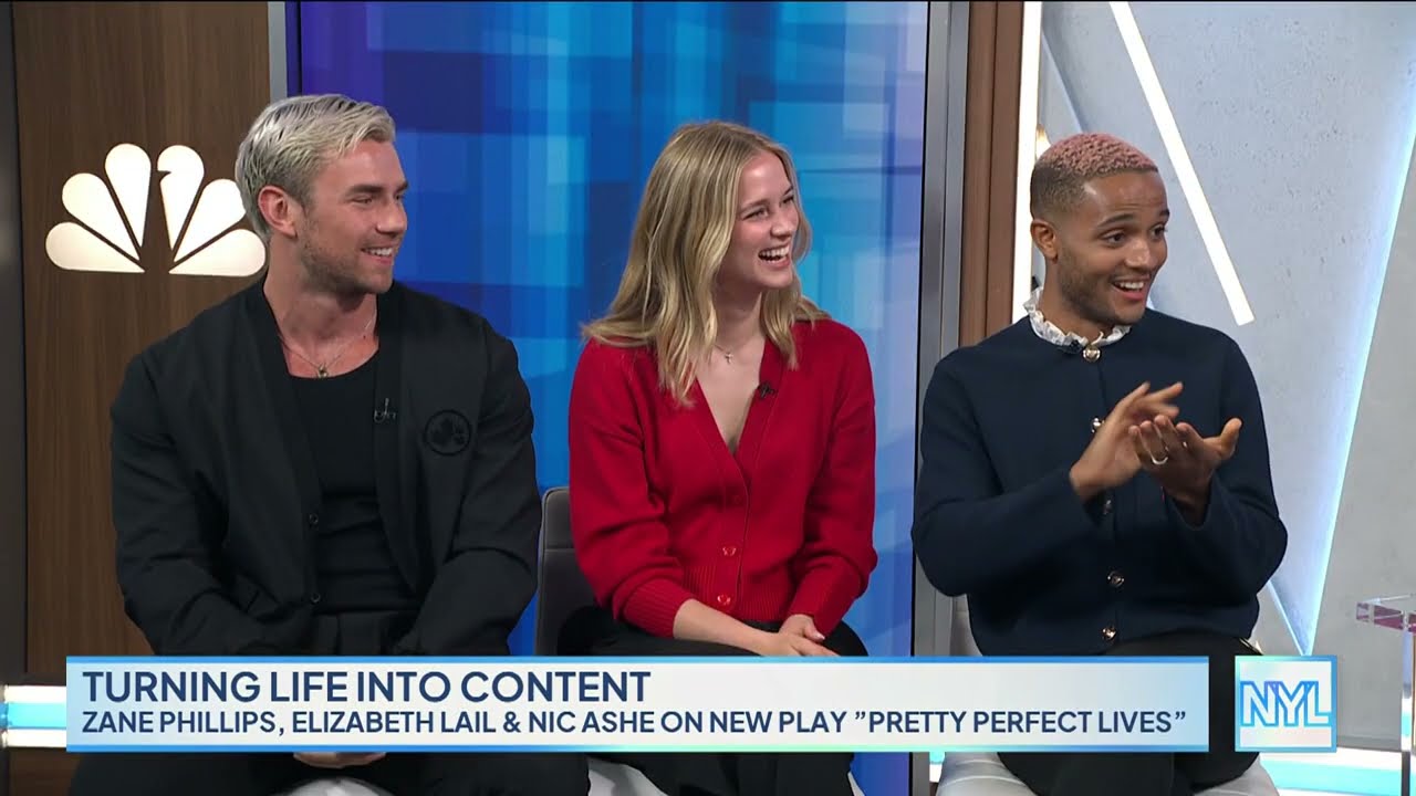 Elizabeth Lail, Zane Phillips & Nic Ashe @ New York Live, 'Pretty Perfect Lives', 23/08/24