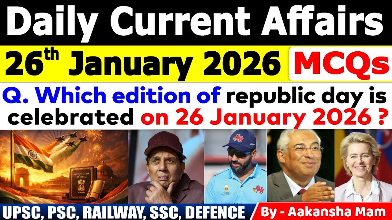 26th January Current Affairs 2026 | Current Affairs Today | Daily Current Affair 2026 #currentaffair