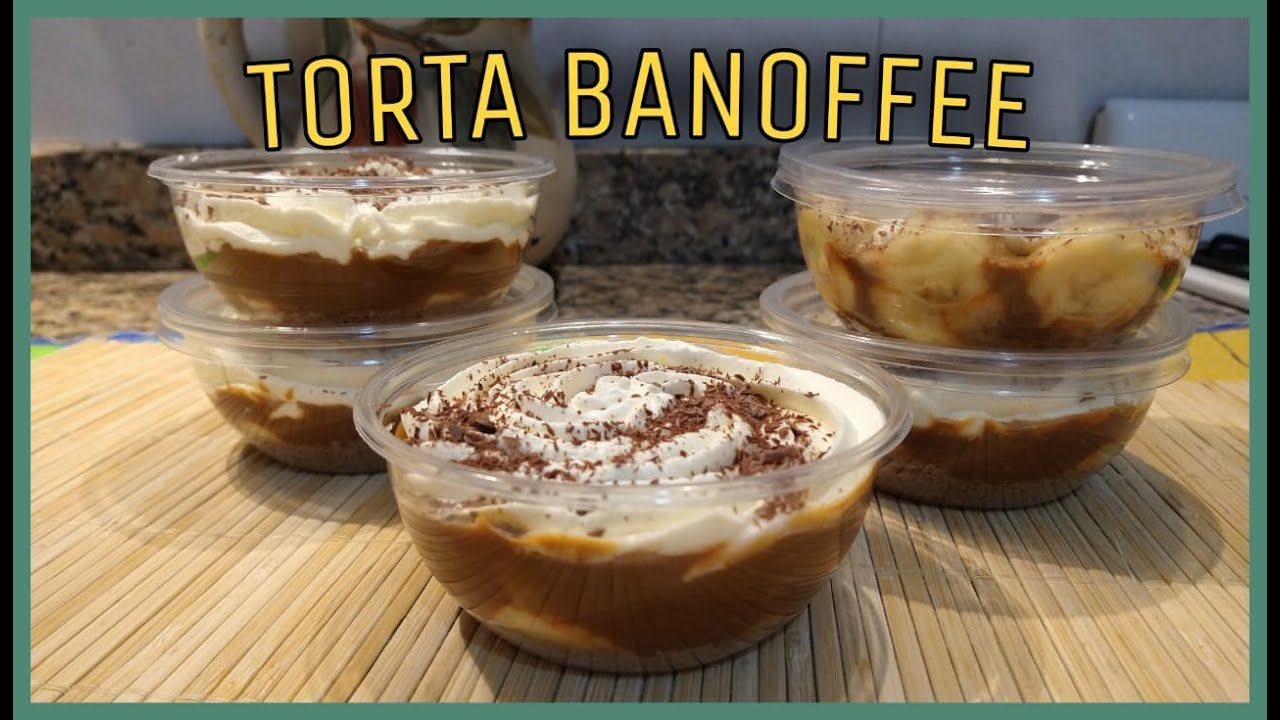 TORTA BANOFFEE en POTE para VENDER / Como hacer postre de banana en vaso / Tarta banoffee