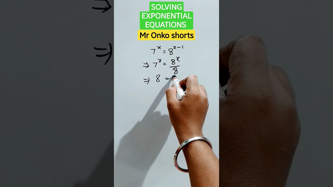 🔥👍Solving exponential equations tricks🎯 #shorts #viral #trending #maths  #algebra #mronkoshorts