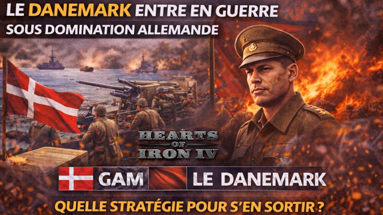 HOI4 – ÉPISODE 1 | Le Danemark entre en guerre 🇩🇰⚔️ | Début sous domination allemande