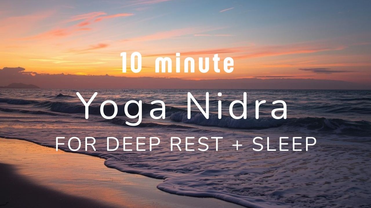 10-Minute Ocean Yoga Nidra | Guided Meditation for Sleep & Deep Rest (Black Screen)
