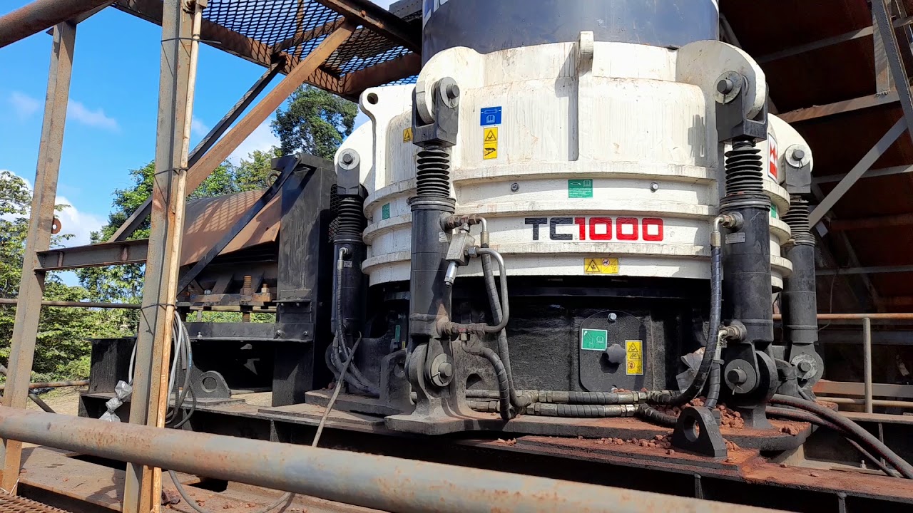 Iron Ore crushing| Terex TC1000 cone crusher comissioning