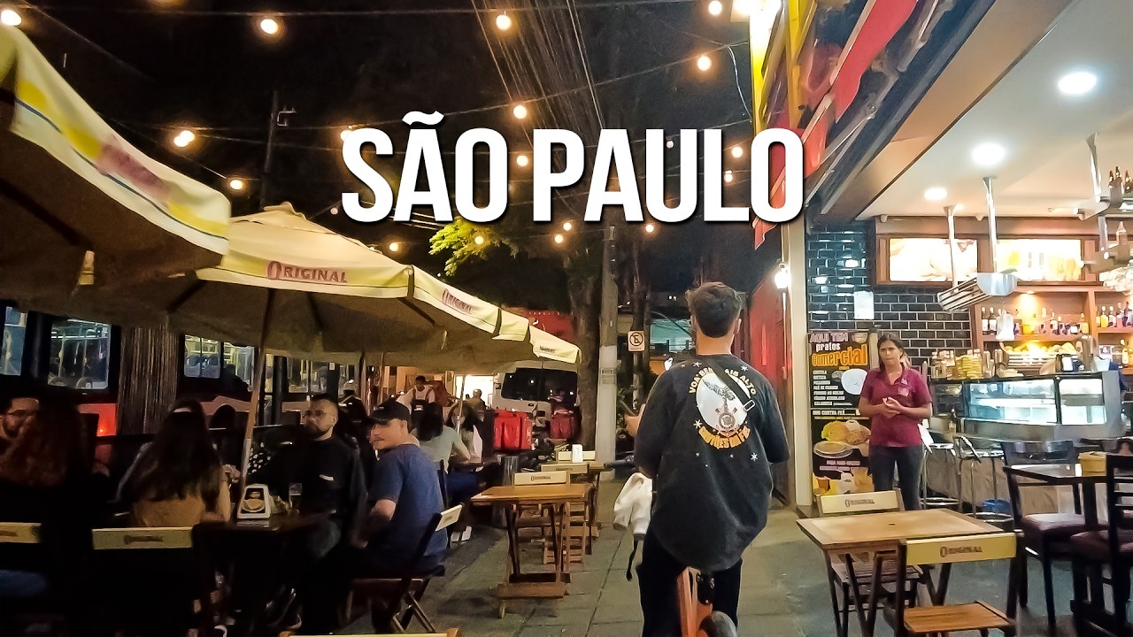 NOITE EM SÃO PAULO 【4K】- O QUE FAZER NA VILA MARIANA A NOITE -  HORA DO RUSH - 4K WALK