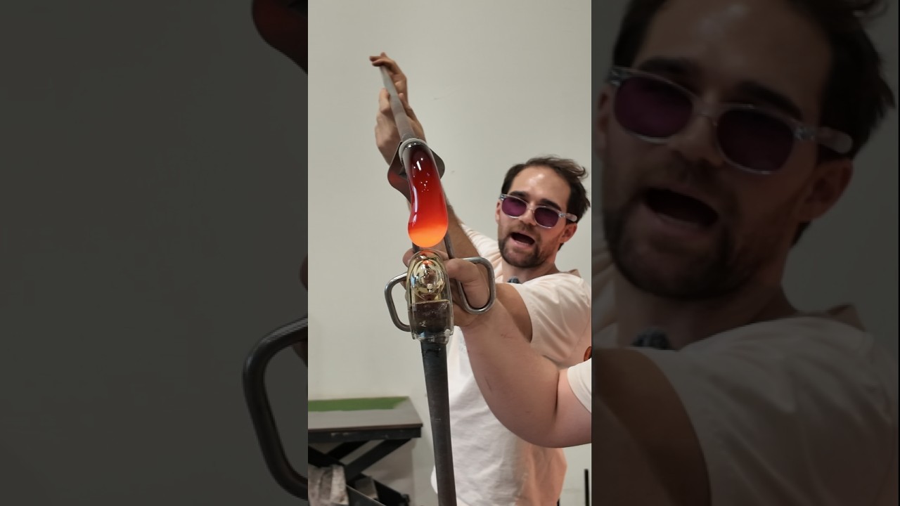 Watch Us Sculpt a Blazing Orange Pumpkin From Molten Glass! 🔥 #satisfying #glassblowing  #glassart