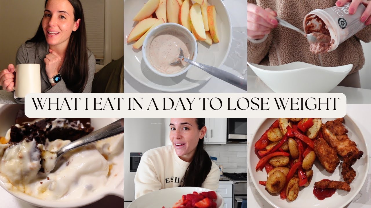 WHAT I EAT IN A DAY for realistic weight loss! calorie deficit, high protein, & my progress so far