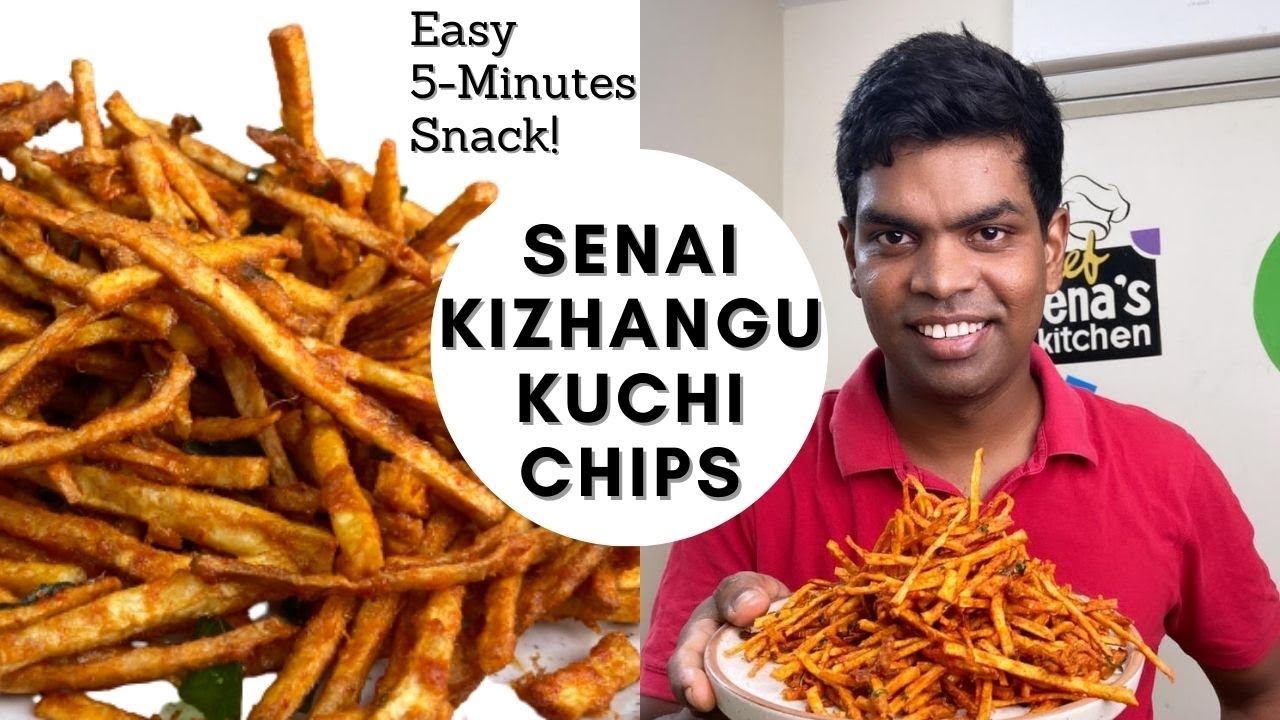 Senai Kilangu Chips in Tamil | Yam Chips | Yam Fry | Evening Snack | CDK #252 | Chef Deena's Kitchen