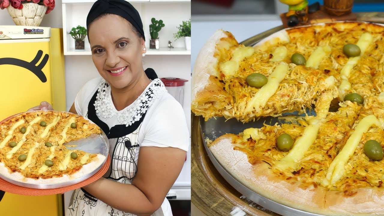 Como fazer uma Pizza de Frango com Catupiry -  Super Especial